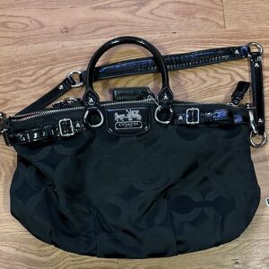 Coach Black Signature Shoulder Bag
